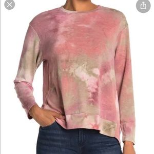 White Willow Tie-Dye Long Sleeve Hi-Lo